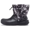 Classic Lined Neo Puff Tie-Dye-Stiefel «Black White»