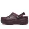 Classic Lined Platform Clog «Dark Cherry»