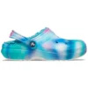 Classic Lined Solarized Clogs «White Blue Aqua»