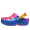 Classic Lined Tie-Dye Graphic Clogs «Blue Pink»