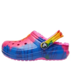 Classic Lined Tie-Dye Graphic Clogs «Blue Pink»