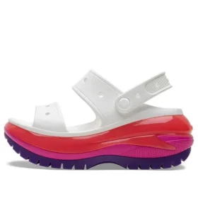 Classic Mega Crush Sandal «Weiss Rot Lila»