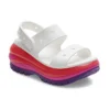 Classic Mega Crush Sandal «Weiss Rot Lila»