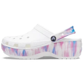 Classic Platform Clog «Weiss-Lila»