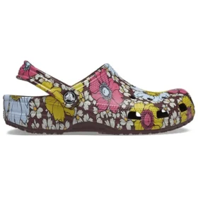 Classic Retro Floral Clogs «Yellow Pink»