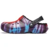 Classic Tie-Dye Stay Warm Cozy Crocs Hausschuhe Unisex Lila Rot
