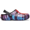 Classic Tie-Dye Stay Warm Cozy Crocs Hausschuhe Unisex Lila Rot
