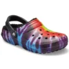 Classic Tie-Dye Stay Warm Cozy Crocs Hausschuhe Unisex Lila Rot