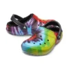 Classic Tie-Dye Stay Warm Cozy Crocs Hausschuhe Unisex Lila Rot