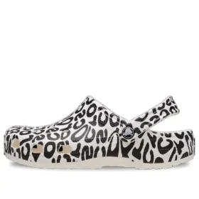 Classic Warped Logo Clogs «White Black»