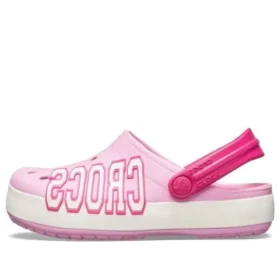 Crocband Logo Clogs «Pink White»