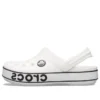 Crocband Logo Clogs «White Black»