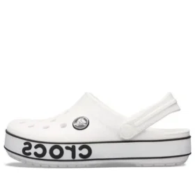 Crocband Logo Clogs «White Black»