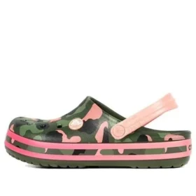 Crocband Multi Graphic Clogs «Green Pink»