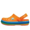 Crocband Rainbow Band Clogs «Orange Blau»