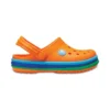 Crocband Rainbow Band Clogs «Orange Blau»