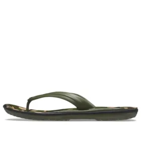 Crocband Zehentrenner mit Print «Grün»