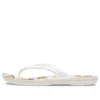 Crocband Zehentrenner mit Print «White Tan»