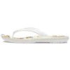 Crocband Zehentrenner mit Print «White Tan»