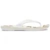 Crocband Zehentrenner mit Print «White Tan»