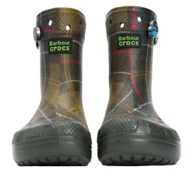 Crocs x Barbour Classic Stiefel «Olive Plaid»