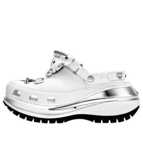 Crocs x MCM Mega Crush Clogs «White Silver»