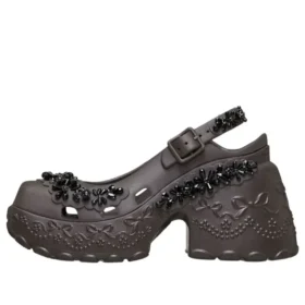 Crocs x Simon Rocha Ballerina-Plateausandalen «Espresso»