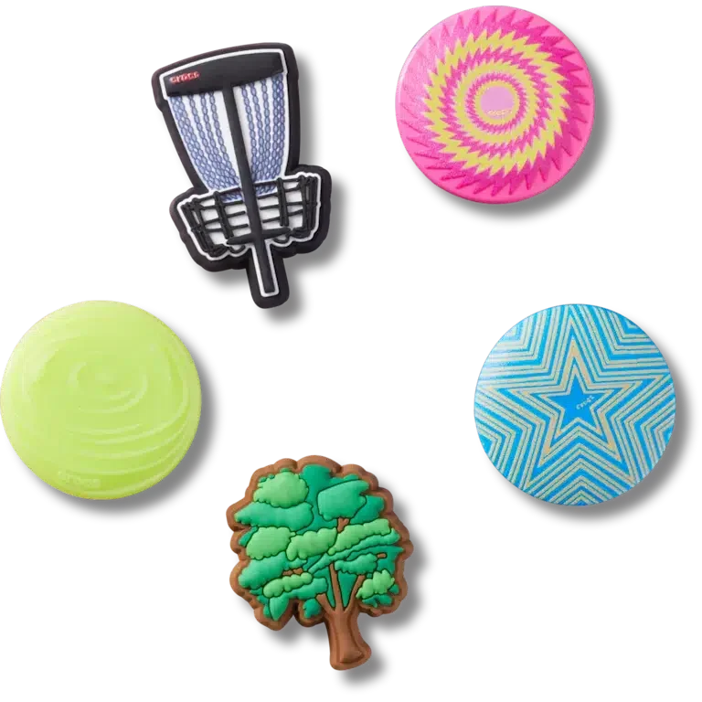 Disc-Golf-5er-Pack Jibbitz-Anstecker Disc-Golf-5er-Pack Jibbitz-Anstecker