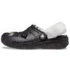 Disco Classic gefütterte Disco-Glitter-Clogs «Schwarz-Weiss»