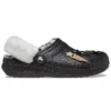 Disco Classic gefütterte Disco-Glitter-Clogs «Schwarz-Weiss»