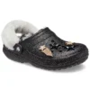 Disco Classic gefütterte Disco-Glitter-Clogs «Schwarz-Weiss»