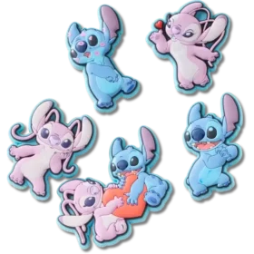Disney Stitch & Angel 5er-Pack Jibbitz-Schuhanhänger