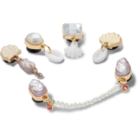 Elevated Pearl 5er-Pack Jibbitz-Anstecker