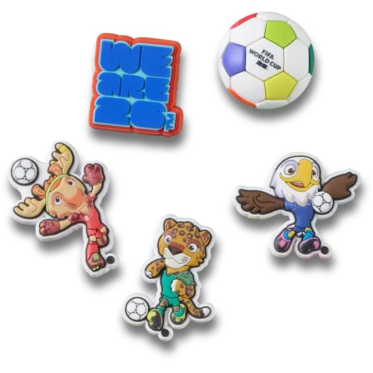 FIFA-Weltmeisterschaft 2026 – 5er-Pack Jibbitz-Anstecker FIFA-Weltmeisterschaft 2026 – 5er-Pack Jibbitz-Anstecker