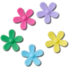 Flower Power 5er-Pack Jibbitz-Anstecker
