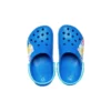 Funny Shark Kleine Crocs Outdoor-Sandalen mit flachem Absatz für Strand und Sport, blau