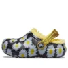 Gefütterte Vacay Vibes Clogs «Black Daisy»