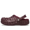 Geometrische Clogs mit Futter «Dark Cherry»