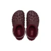 Geometrische Clogs mit Futter «Dark Cherry»