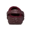 Geometrische Clogs mit Futter «Dark Cherry»