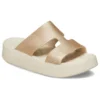 Getaway Platform H-Strap Sandalen «Weiss Braun»