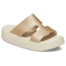 Getaway Platform H-Strap Sandalen «Weiss Braun»