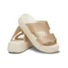Getaway Platform H-Strap Sandalen «Weiss Braun»
