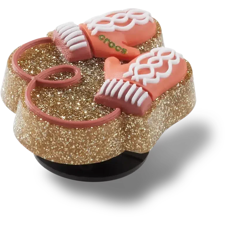 Glitterrosa Fäustlinge Jibbitz™-Anstecker Glitterrosa Fäustlinge Jibbitz™-Anstecker