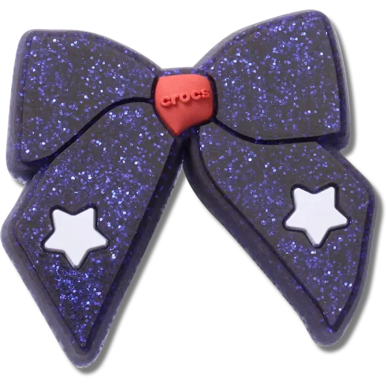 Glitzernder blauer Schleifen-Jibbitz™-Anstecker Glitzernder blauer Schleifen-Jibbitz™-Anstecker