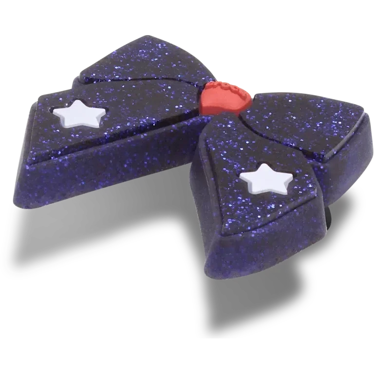 Glitzernder blauer Schleifen-Jibbitz™-Anstecker Glitzernder blauer Schleifen-Jibbitz™-Anstecker