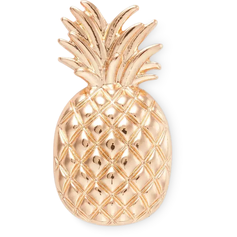 Goldener Ananas-Jibbitz-Schuhanhänger Goldener Ananas-Jibbitz-Schuhanhänger
