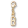 Goldener Buchstabe «B»-Anhänger Jibbitz™-Anstecker