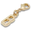 Goldener Buchstabe «B»-Anhänger Jibbitz™-Anstecker