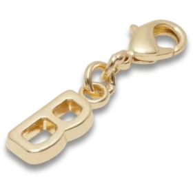 Goldener Buchstabe «B»-Anhänger Jibbitz™-Anstecker